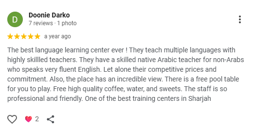 تقييم Google من Doonie Darko عن مركز تعلّم اللغة والمدرسين